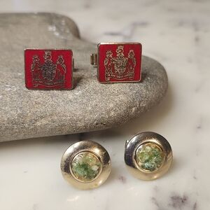 Vintage | Lot of 2 | Cluster Jadite | Masonic